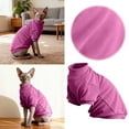 thumbnail image 2 of Sphynx Cat Warm Turtleneck Sweater Hairless Cats Shirt Pullover Kitten T-Shirts Thick Soft Fleece Clothes Cute Outfit Coat Pajamas for Cats and Puppy (Pink, Medium), 2 of 5