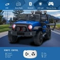 thumbnail image 4 of Luibas 12V Kids Ride on Car for Toddlers, Battery Powered Ride on Electric Vehicles Kids Ride On Toy Car with Remote Control, Bluetooth Electric Car for Boys Girls 3-5 Ages, Blue, 4 of 6