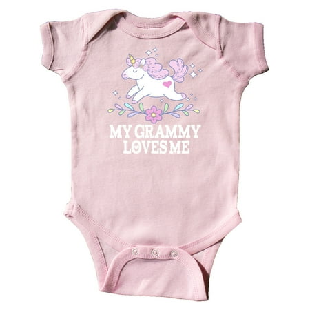 

Inktastic Grammy Loves Me Unicorn Girls Gift Baby Girl Bodysuit