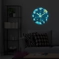thumbnail image 3 of Blue Glow in The Dark Wall Clock 16 Inch Slient Space Wall Clock Battery Operated Non Ticking Children Round Wall Clock for School Boys Bedroom Living Room, 3 of 5