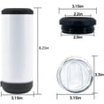 thumbnail image 6 of 16oz 4 in 1 Blank Sublimation Can cooler Speaker Tumblers Straight Bluetooth music cup stainless steel vacuum insulated Beer Cola Coolers, 6 of 6
