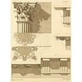 thumbnail image 2 of Vannini, Giuseppe 15x18 White Modern Wood Framed Museum Art Print Titled - Plate 55 for Elements of Civil Architecture, ca. 1818-1850, 2 of 4