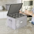 thumbnail image 4 of Caja de almacenamiento para flautas de champán STOZU, carcasa rígida con capacidad para 12 vasos, 4 of 6