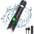 thumbnail image 1 of Rechargeable Flashlight, 1200 Lumens,Portable Ultra Brightest Handheld Led Flashlights (batteries included), High Lumen Light, Waterproof, Zoomable, for Emergency, Indoor Outdoor Use, 1 of 7