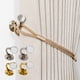 thumbnail image 1 of Sujetadores de cortina, juego de 2 ganchos de aleación para cortinas, colgadores de pared, ganchos metálicos para cortinas, sujetadores de aleación, elegante diseño para montaje en pared,, 1 of 6