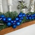 thumbnail image 3 of Northlight 3-Finish Shatterproof Ball Christmas Garland - 6' x 3.5" - Blue - Unlit, 3 of 5