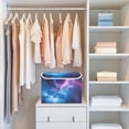 thumbnail image 4 of Yayeee Collapsible Cube Storage Bin with Lid Fabric Closet Decorative Basket with Handles, Galaxy Pattern, 4 of 7