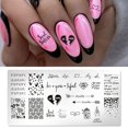 thumbnail image 2 of Valentine's Day Stamping Plate Heart Pattern Nail Art Board Template Stainless Steel Nail Design Printing Stencil Image Plate, 2 of 5