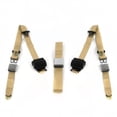 thumbnail image 1 of Nash Rambler 1950-1954 Airplane 3 Point Tan Retractable Bench Seat Belt Kit - 3 Belts, 1 of 1