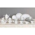 thumbnail image 2 of Lorren Home Trends Caramel-57 57 Piece La Luna New Bone China Gold Dinnerware Set, Service for 8, 2 of 7