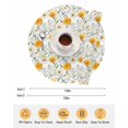 thumbnail image 6 of 15 Inch Round Placemats Set of 6, Spring Daisy Non Slip Heat Insulation PP Table Mats, Country Watercolor Yellow White Floral Leaf Washable Place Mats for Kitchen Dining Party Table Decor, 6 of 7