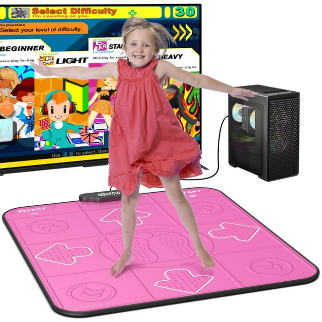 Tapete de baile BEBAPOW USB para PC/ordenador con software de juego de baile