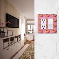 thumbnail image 5 of Yayeee Rocker Switch Wall Plate 2-Gang 4.7"x4.6" Home Decorative Outlet Cover, Pink Doughnuts, 5 of 6