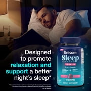 Unisom Sleep Support Gummies, 2-in-1 Magnesium Ashwagandha Drug-Free Formula, Supports Healthy Sleep Routines, Midnight Berry Flavor, 60 Count