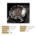 thumbnail image 5 of ALPS Men's Watches Mechanical Watches for Man Hand-Winding Skeleton Classic Business Fashion Stainless Steel Waterproof Wristwatch Gift for Man, 5 of 9