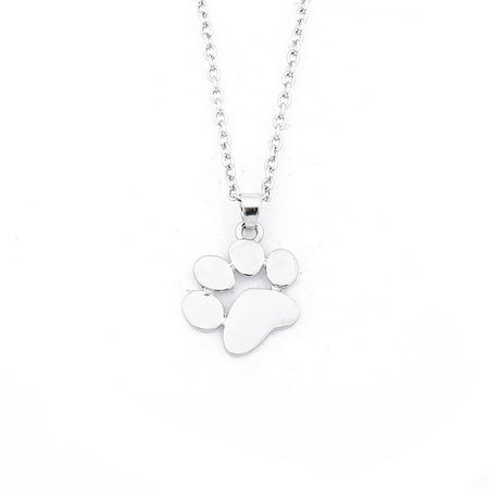 - Cat Dog Paw Print Animal Necklace Women Pendant Long Cute Delicate Chain Necklace