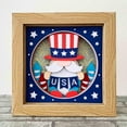 thumbnail image 1 of 4th Of July Gnome 3D Shadow Box Patriotic Gnome Silhouette Frame Display Case Independence Day Gnome Photos Memory Box For Gift Desktop Decoration, 1 of 9