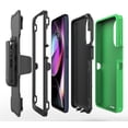 thumbnail image 2 of Motorola Moto G 5G 2022 Case, Heavy Duty Rugged Defender Case with [Belt Clip Holster] [Built in Screen Protecotr], Shockproof Full Body Protection Kickstand Cover for Moto G 5G (2022) - Green, 2 of 5