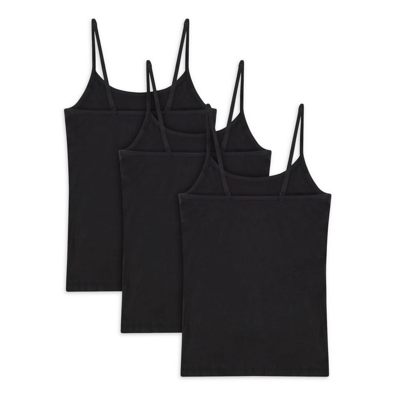 Best Fitting Panty Sleeveless Camisole Scoop Neck Slim Tank Top (Women's) 3  Pack 