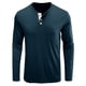thumbnail image 3 of Blusas y camisas de manga larga con cuello redondo para hombre, blusa básica lisa de color puro y musculosa de manga larga, blusas y camisas de manga larga con cuello redondo para hombre., 3 of 5