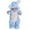 a-Light blue496149, variant on FINALGANG Baby Boys Girls Jumpsuit Winter Cute Bunny Shaped Romper Long Sleeve Zipper Hooded Plush Bodysuit For Casual Daily Wear Stylish Onesie