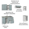 thumbnail image 3 of Cocina Integral Modular Luna Madesa 240cm con Acessorios BG, 3 of 6