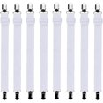 thumbnail image 1 of Tensor de sábanas ajustable, tensores ajustables, se adapta a todas las camas y colchones, color blanco, 8 Uds. ER, 1 of 5
