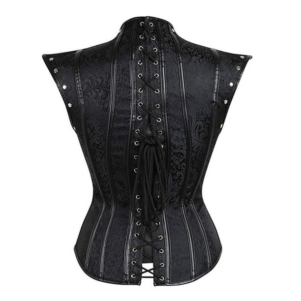 Special Long Waist Corsets And Bustiers Gothic Clothing Black Polyester  Corset Dress Spiked Waist Shapper Corset Plus Size S-6xl