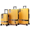 thumbnail image 2 of Tucci Italy Spettro Ensemble de Valises Rigides à Roulettes Pivotantes 3 Pcs, Extensible, Léger, Serrure Approuvée TSA, 20/28/30 Pouces, Jaune, 2 of 7