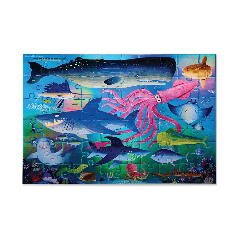 Crocodile Creek Shimmering Sharks Holographic Foil Puzzle