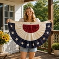 thumbnail image 7 of 4th of July Patriotic Fan-shaped Flag - Outdoor & Indoor Decoration for Independence Day, Memorial Day & Political Events, 7 of 7