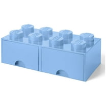 LEGO Storage Brick 8 (2 Drawers) - Light Blue