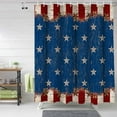 thumbnail image 2 of American Flag Rustic Wood Shower Curtain, Independence Day Shower Curtain Set with Hooks, Spring Summer Waterproof Fabric Shower Curtains for Bathroom Decor, 72x72 Inch Bath Curtain, 2 of 6