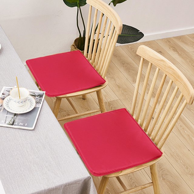 2PCS Memory Foam Chair Cushions with Ties - Non-Slip Dining Room Seat Pads, Comfortable Machine Washable Chair Pads for Home Decor, Office & Kitchen Chairs