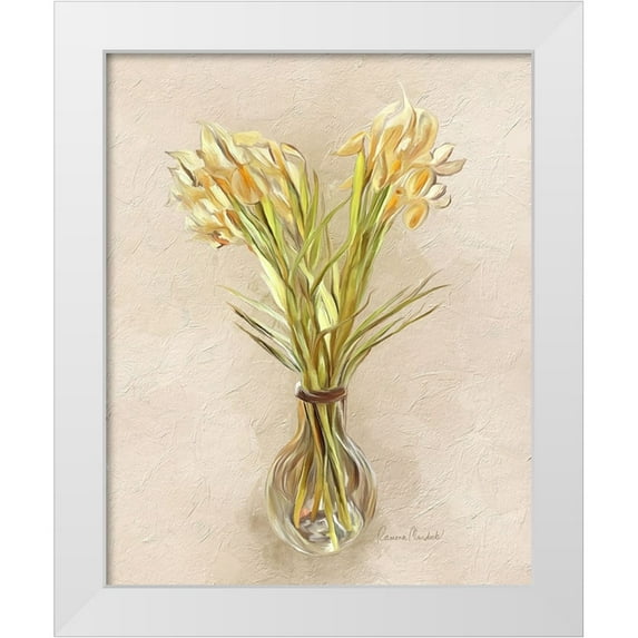 Murdock, Ramona 12x14 White Modern Wood Framed Museum Art Print Titled - Glass of Iris