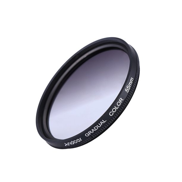 Andoer Professional 55mm GND Graduated Filter Set GND4(0.6) Gray Blue