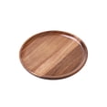 thumbnail image 2 of Round Wood Tray, Acacia Wooden Decorative Serving Tray for Coffee Table and Home Decor, Wooden Appetizer Charcuterie Board for Kitchen Countertop, 2 of 7