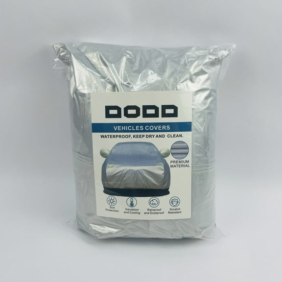 DODD Vehicles Cover Dirtproof, Scratch Resistant, Breathable, Dustproof, Car Cover Fits Sedans up to 200", Gray
