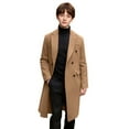 thumbnail image 3 of Jinhomg Boys Girls Double Breasted Trench Coat Kids Notched Lapel Long Peacoat Classic Cotton Blend Jackets Winter Casual Business Overcoat, 3 of 7