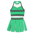 thumbnail image 5 of Alvivi Kids Girls Ceerleading Costume Halter Neck  Crop Top Pleated Skirt Outfits 2Pcs 6-16, 5 of 6