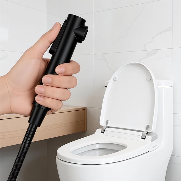 Modern Bathroom Handheld Bidet Sprayer, Stainless Steel Hose Toilet Kit with Easy Installation
