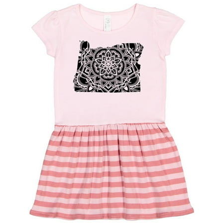 

Inktastic Oregon Silhouette Mandala Gift Toddler Girl Dress