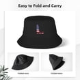 thumbnail image 3 of ZNDUO Sun Hat for Men/Women, Foldable Bucket Hat for Beach, Hiking, Garden, Safari, Fishing, Etc, Letter L Usa Flag Pattern, 3 of 8