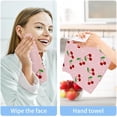 thumbnail image 7 of Dreamtimes 4 PCS Cherry White Dot Pattern Washcloths, 12 X 12 Inches Cotton Wash Cloths, Highly Absorbent and Soft Face Towels for Bathroom,Gym,Hotel and Spa, 7 of 7