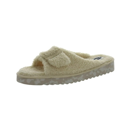 

Dr. Scholl s Staycay OG Women s Faux Fur Buckle Slide Open Toe Slipper