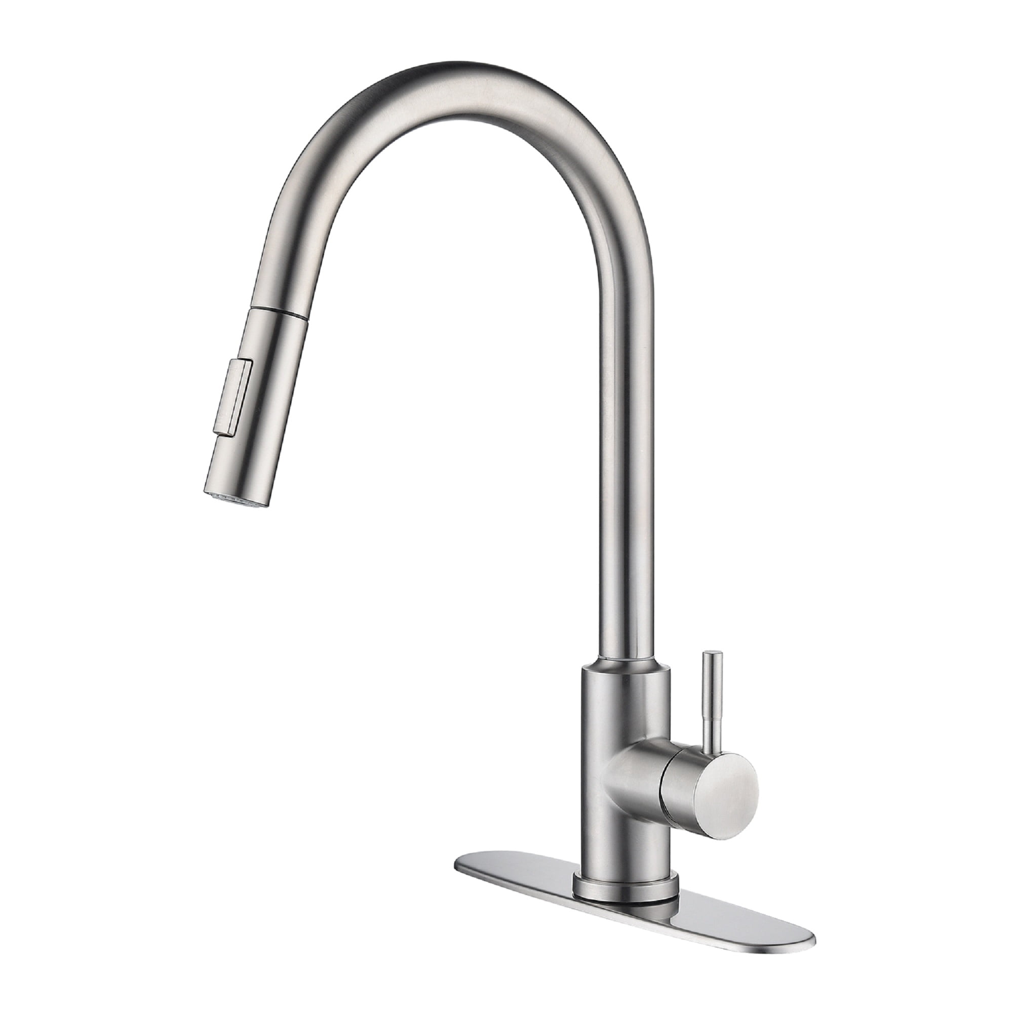 Izzovium Touch Kitchen Faucet with Pull Down Sprayer, Brushed Nickel Stainless Steel Single Lever High Arc 360° Rotating Faucet, Touch Control for Hands-Free Operation
