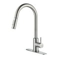 thumbnail image 5 of Izzovium Touch Kitchen Faucet with Pull Down Sprayer, Brushed Nickel Stainless Steel Single Lever High Arc 360° Rotating Faucet, Touch Control for Hands-Free Operation, 5 of 8