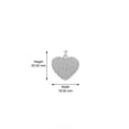 thumbnail image 3 of Vanbelle Sterling Silver Jewelry Studded Heart Necklace with Cubic Zirconia Stones and Rhodium Plated for Women, 3 of 6