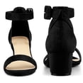 thumbnail image 3 of Sandalias De Tacón Grueso Con Correa Tobillo Perphy Para Mujer Negro US 8/UK 6/EU 39, 3 of 6