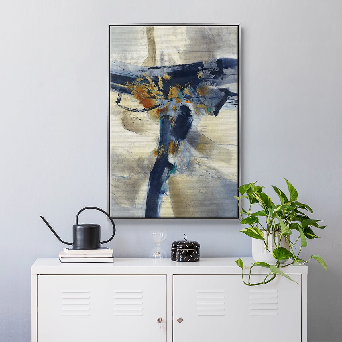 Blast Framed Premium Gallery Wrapped Canvas - Ready to Hang - 17 x 25 - Silver Floating Frame